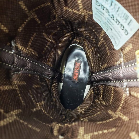 Durango Stitched Pattern Western Pointed Toe Boots 6M - Picture 8 of 15